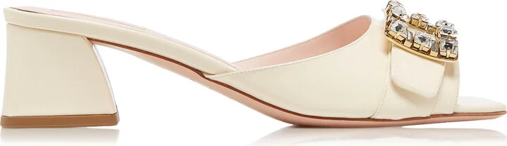 Embellished Patent Leather MulesVivier