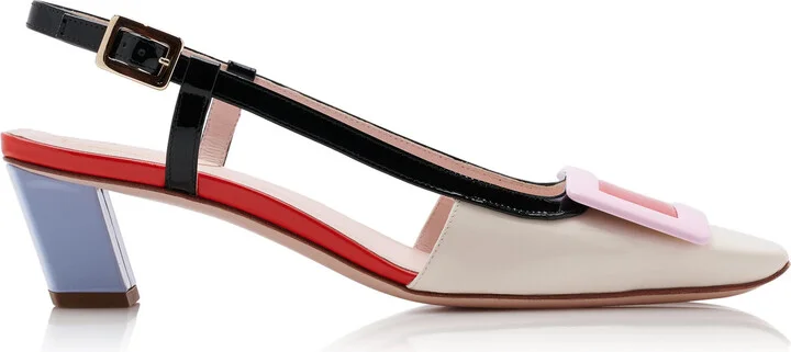 Embellished Patent Leather Slingback PumpsVivier