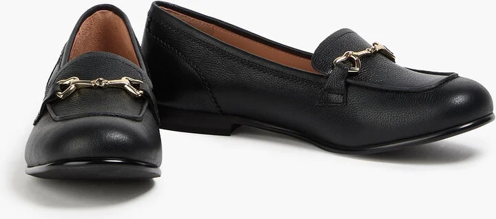 Embellished pebbled-leather loafers - Image 2