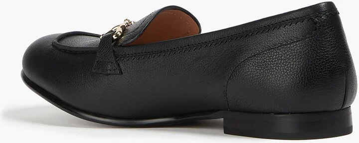 Embellished pebbled-leather loafers - Image 3