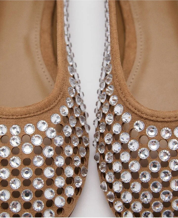 Embellished Perforated Ballet Flat - Image 3