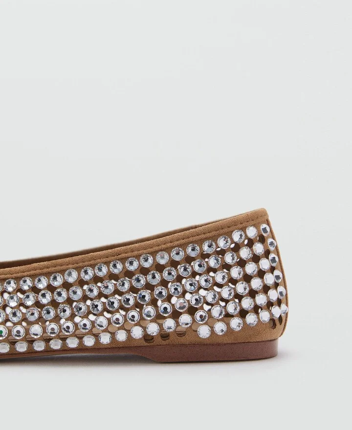 Embellished Perforated Ballet Flat - Image 4