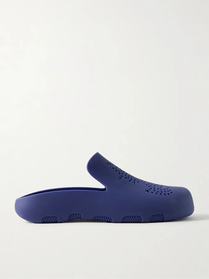 Embellished Perforated Rubber Clogs