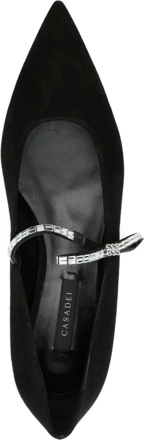 Embellished Pointed-Toe Flat Pumps - Image 4