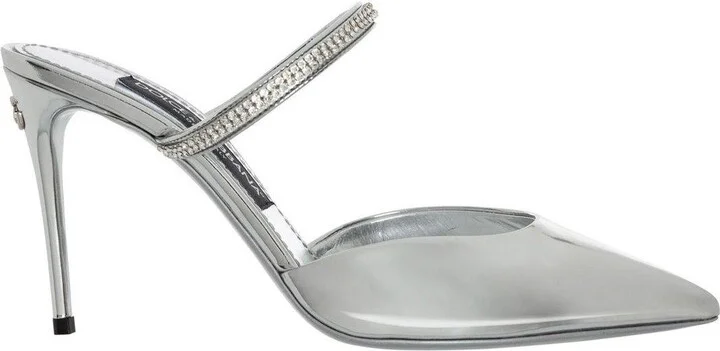 Embellished Pointed-toe Mules