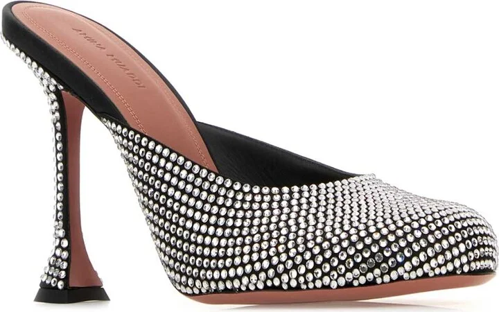 Embellished Satin Iris Mules - Image 2