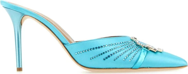 Embellished Satin Missy Mules