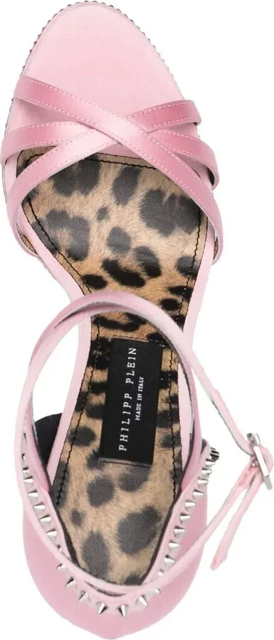 Embellished Satin Platform Sandals - Image 4