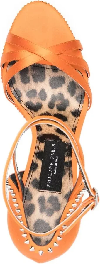 Embellished Satin Platform Sandals - Image 4