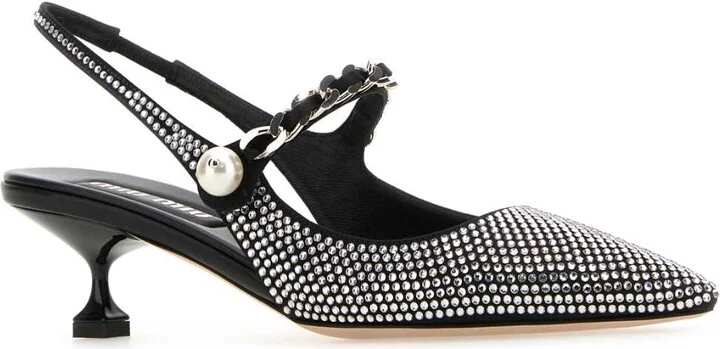 Embellished Satin Pumps - Image 2