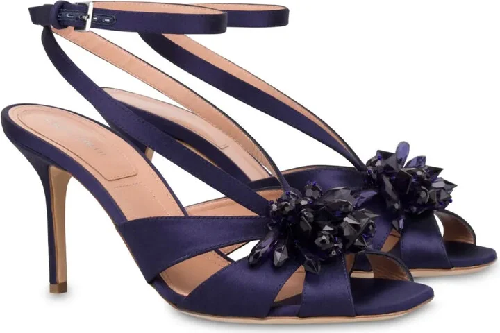 Embellished Satin Sandals - Image 2