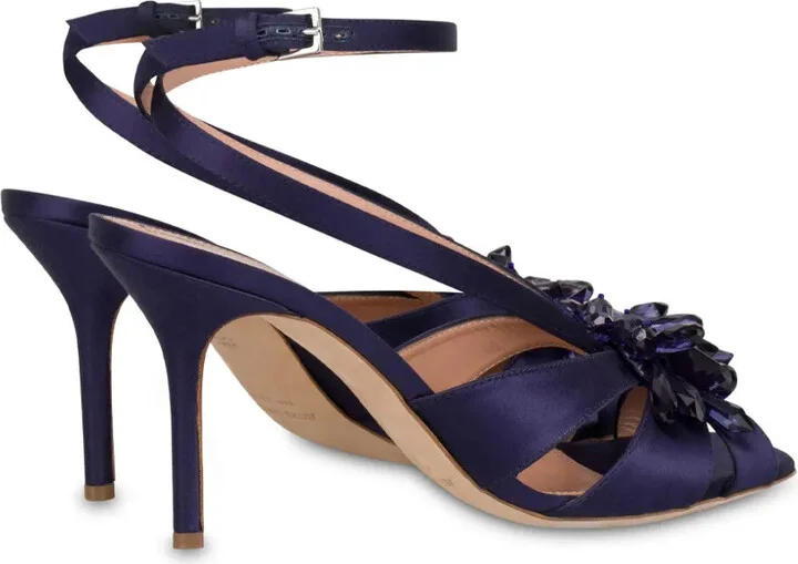 Embellished Satin Sandals - Image 3