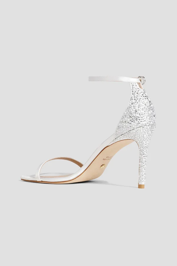 Embellished satin sandals - Image 3