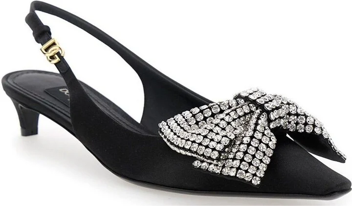 Embellished Satin Slingbacks - Image 2