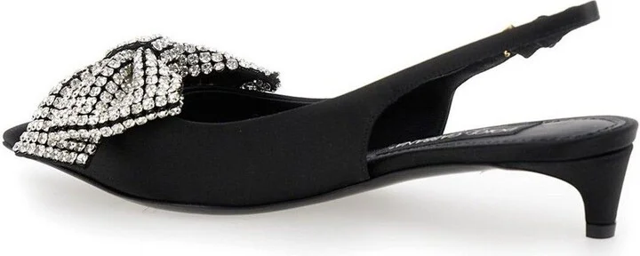 Embellished Satin Slingbacks - Image 3