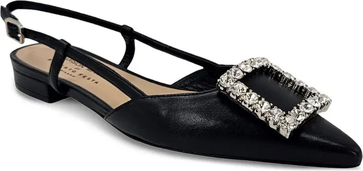 Embellished Slingback Flat Pumps - Image 2