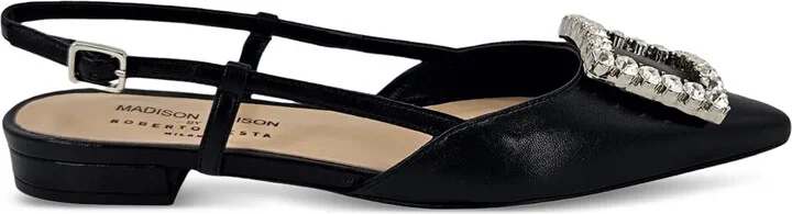 Embellished Slingback Flat Pumps