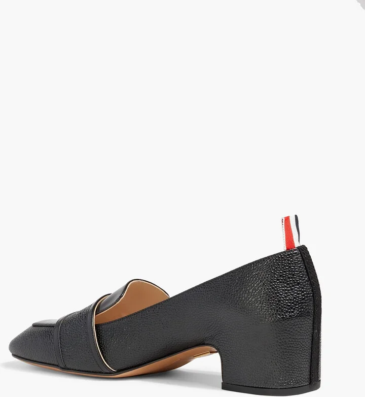 Embellished smooth and pebbled-leather pumps - Image 3