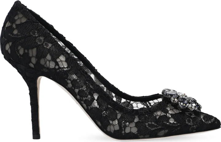 Embellished Stiletto Pumps, , - Black