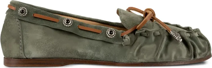 Embellished Suede Ballet Flats