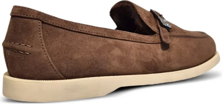 Embellished Suede Loafers - Image 3