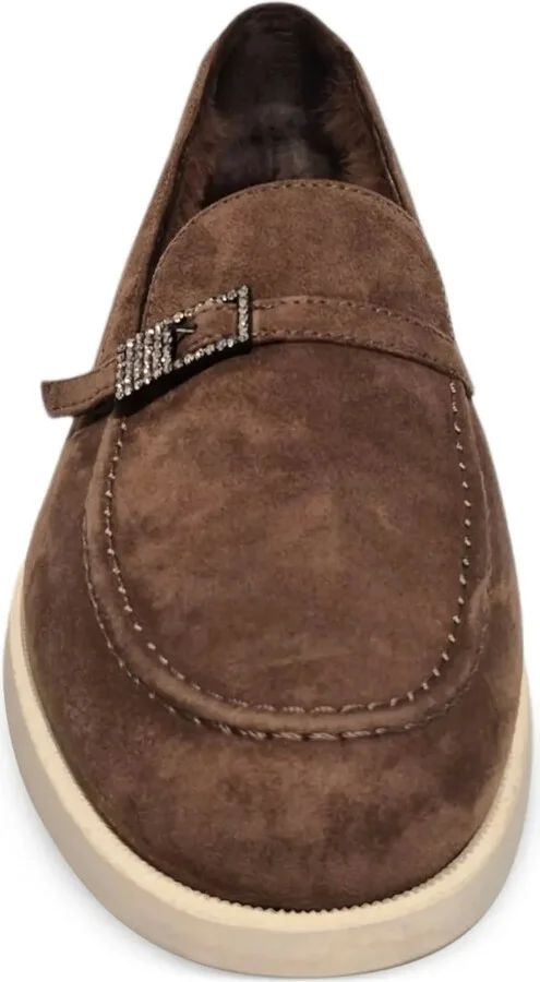 Embellished Suede Loafers - Image 4