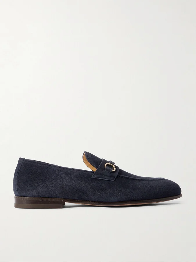Embellished Suede Loafers