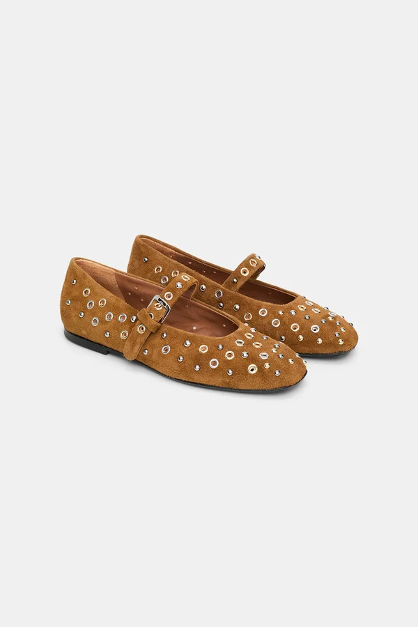 Embellished suede Mary-Janes - Image 4