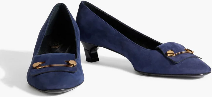 Embellished suede pumps - Image 2