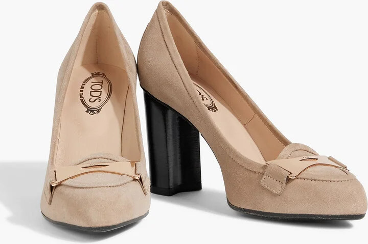 Embellished suede pumps - Image 2