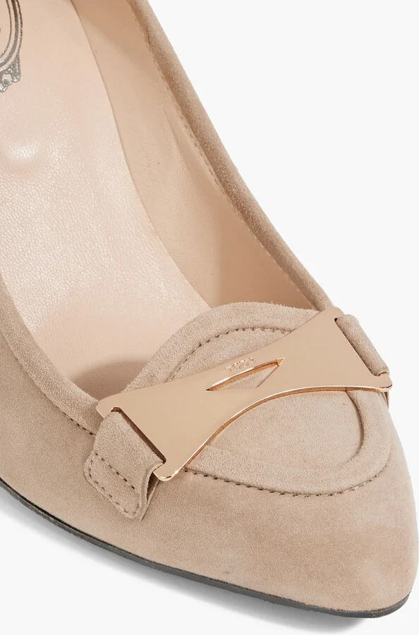 Embellished suede pumps - Image 4