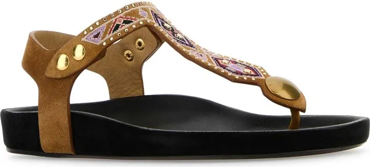 Embellished Suede Sandals - Image 2