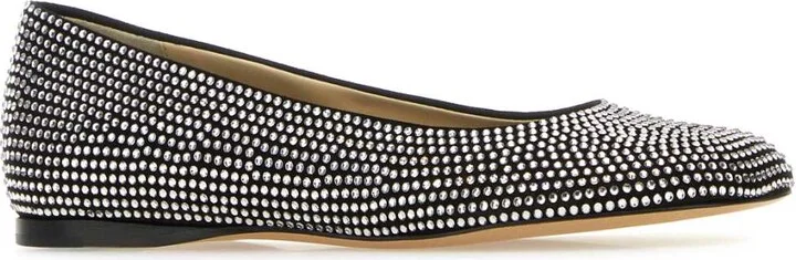 Embellished Suede Toy Ballerinas - Image 2