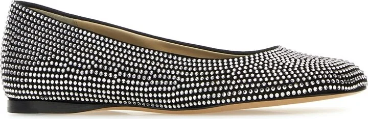 Embellished Suede Toy Ballerinas - Image 2