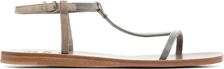 embellished T-bar sandals