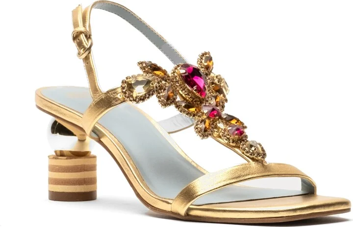 Embellished T-Strap Sandal