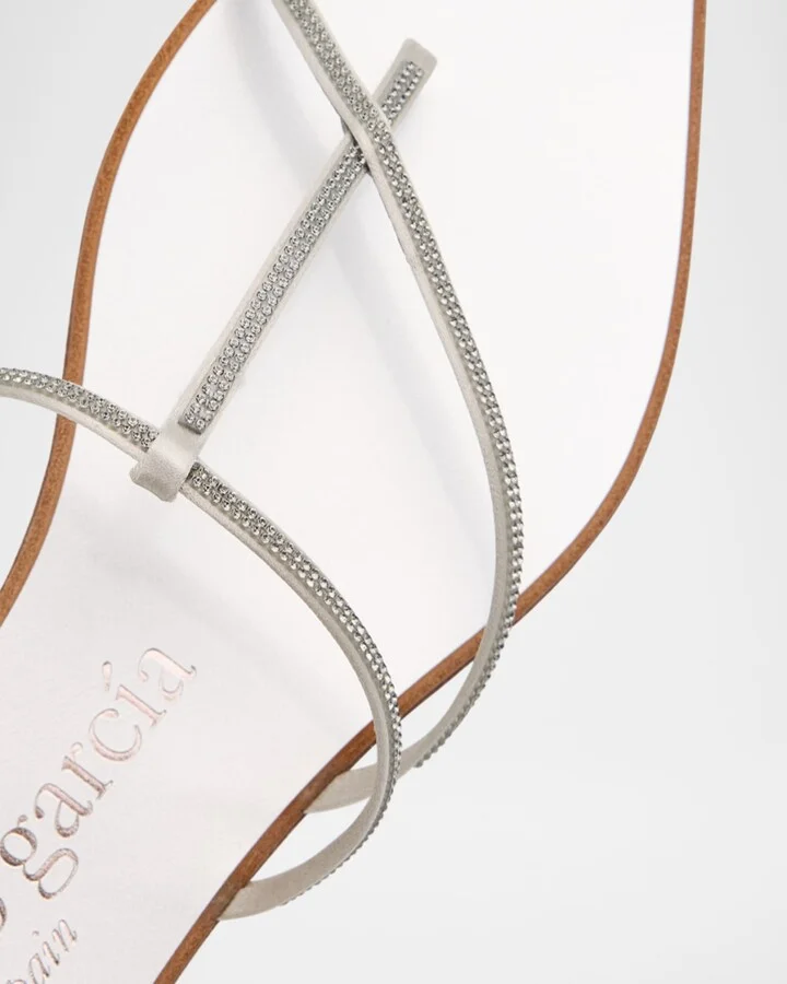 Embellished T-Strap Slide Sandals - Image 3