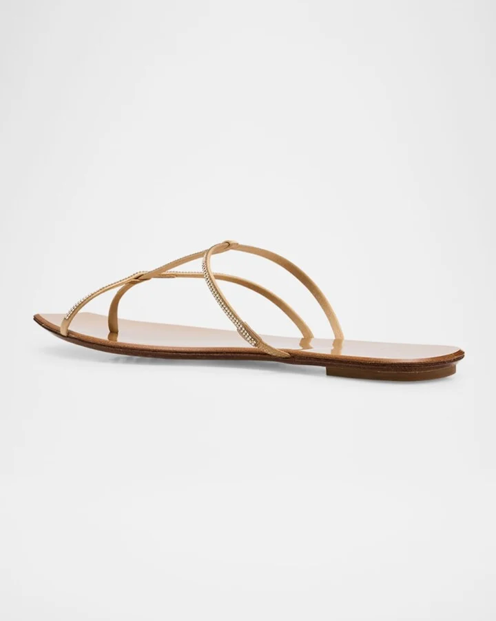 Embellished T-Strap Slide Sandals - Image 11