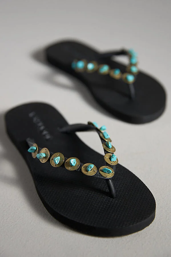 Embellished Thong Sandals