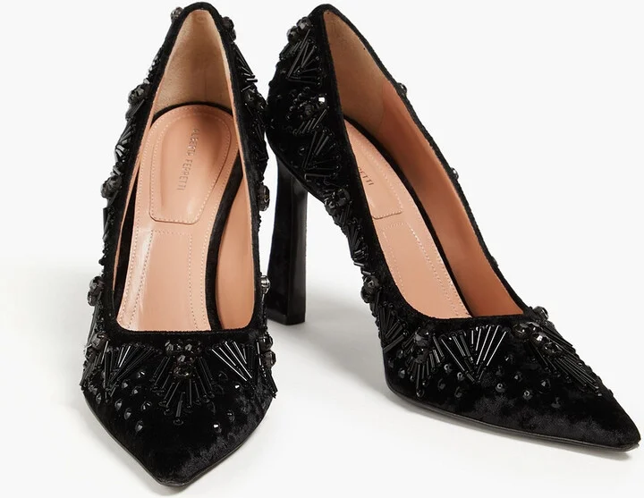 Embellished velvet pumps - Image 2