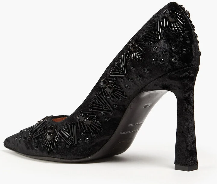 Embellished velvet pumps - Image 3