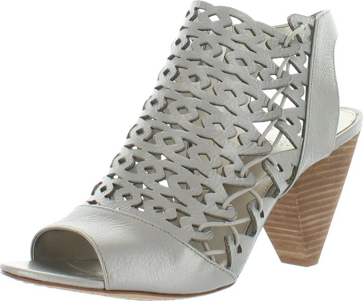 Emberla Womens Cut-Out Leather Heel Sandals