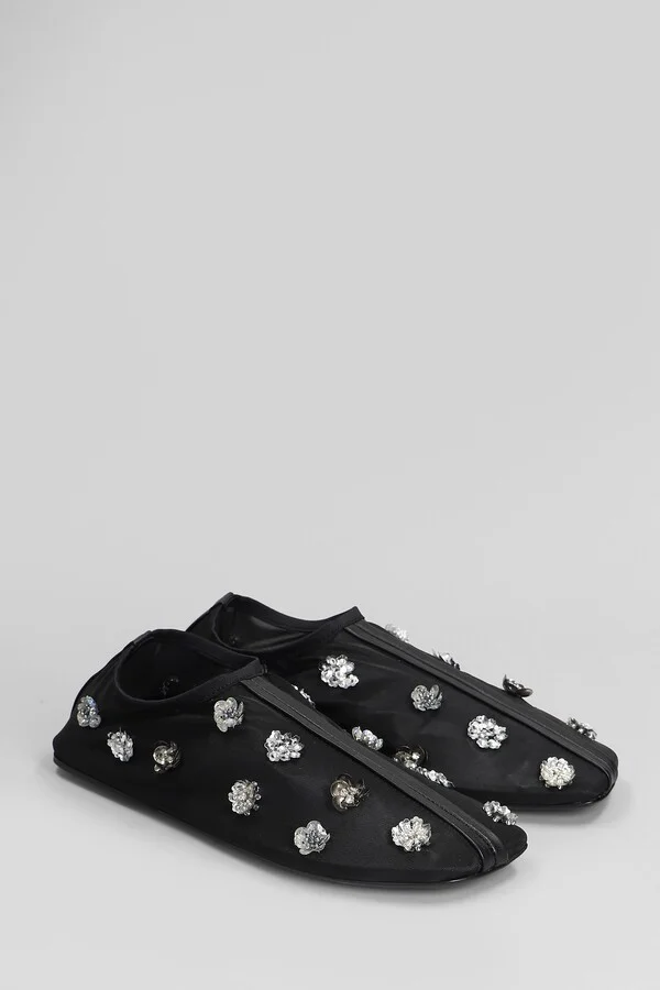 Embla Ballet Flats In Black Nylon - Image 2