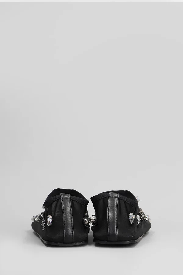 Embla Ballet Flats In Black Nylon - Image 4