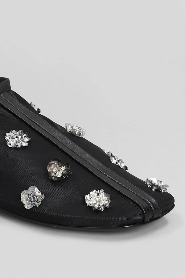 Embla Ballet Flats In Black Nylon - Image 5