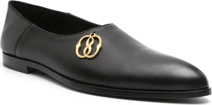 Emblem leather balllerina shoes - Image 2
