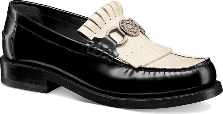 Emblem Leather Loafers - Image 2