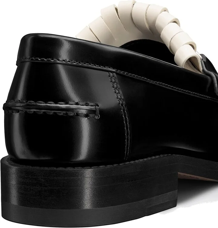 Emblem Leather Loafers - Image 3