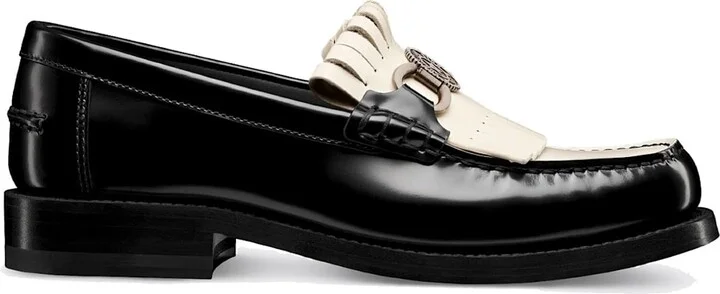 Emblem Leather Loafers