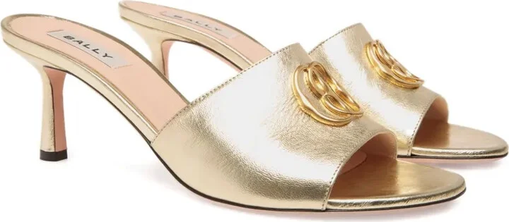 Emblem Leather Sandals - Image 2